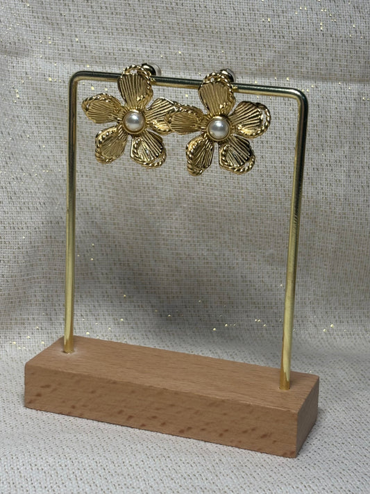 Boucles d'Oreilles Fleurs Vintage