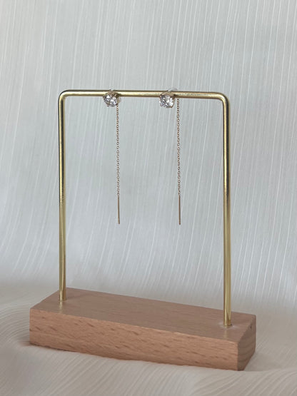 Boucle d’oreilles chaîne pendante Éclat