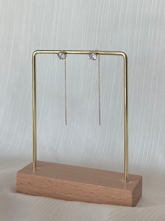 Boucle d’oreilles chaîne pendante Éclat