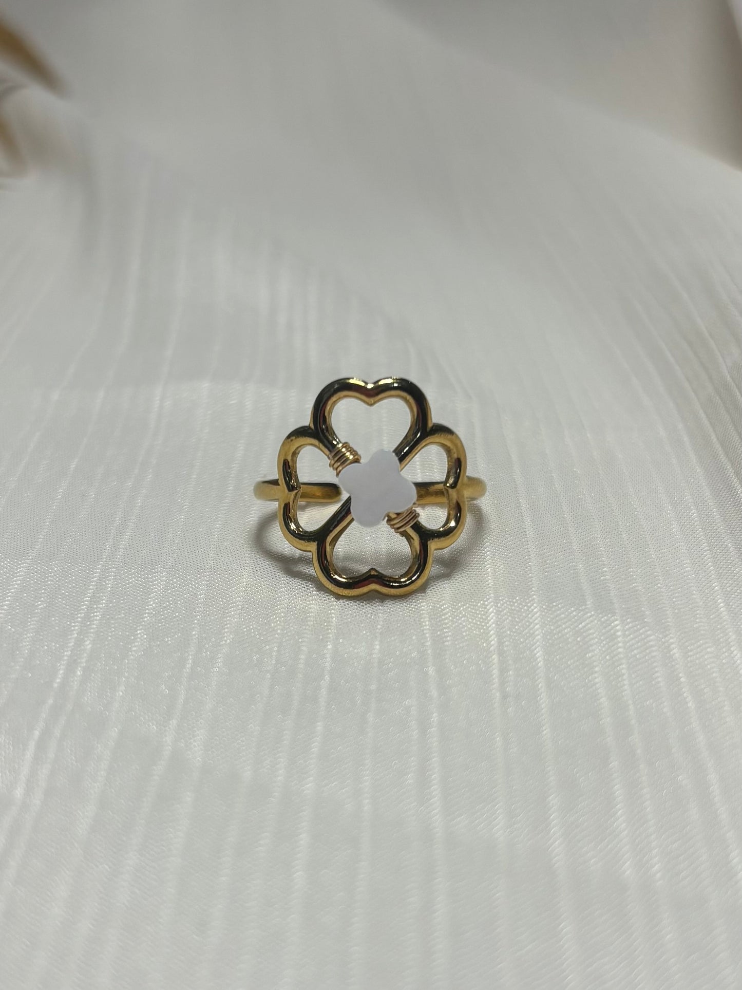 Bague Trèfle Nacré