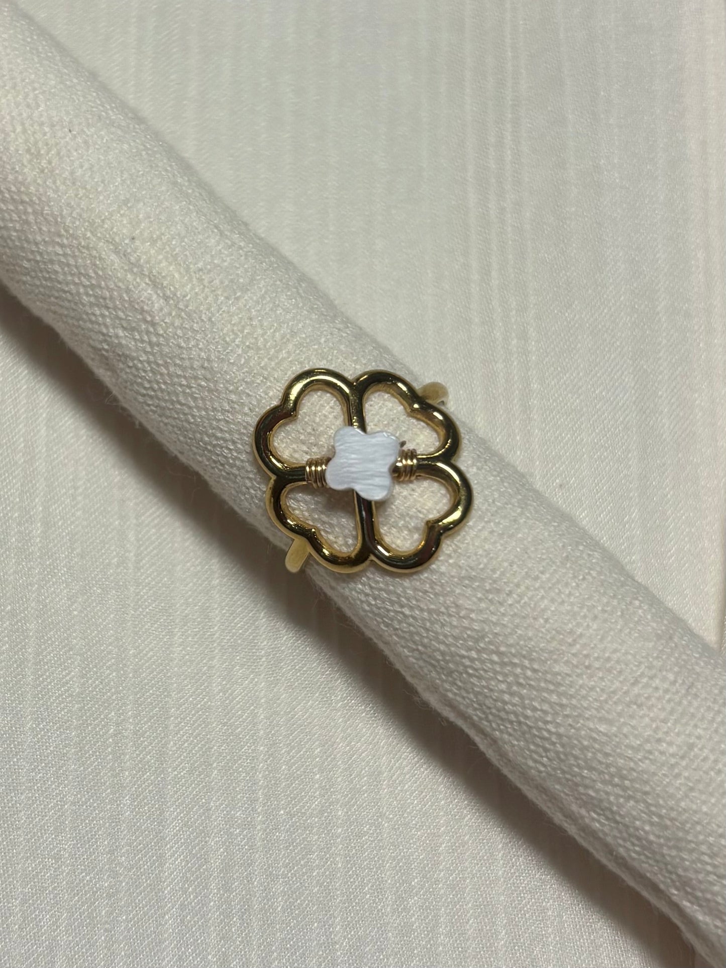 Bague Trèfle Nacré