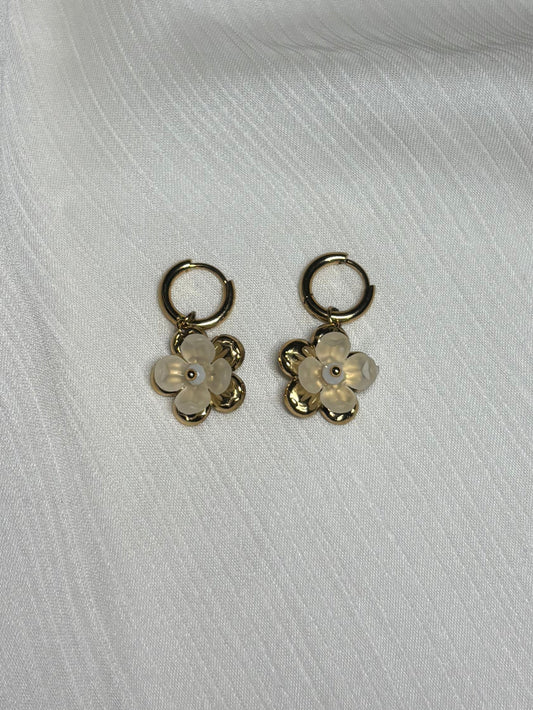 Boucles d'Oreilles Fleurs Relief