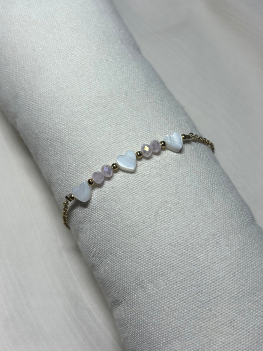 Bracelets Petits Cœurs Nacrés