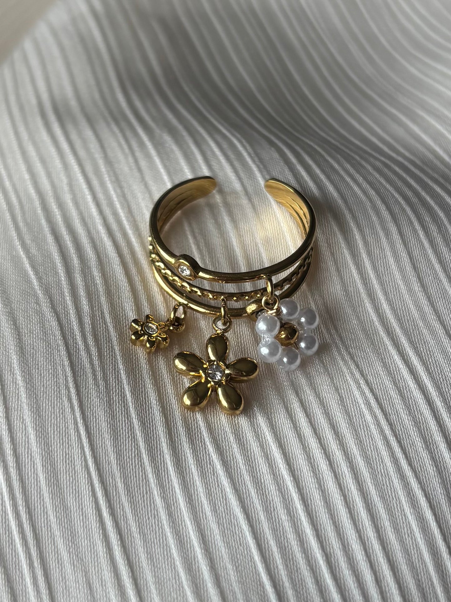 Bague Breloques Fleurs