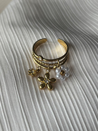 Bague Breloques Fleurs