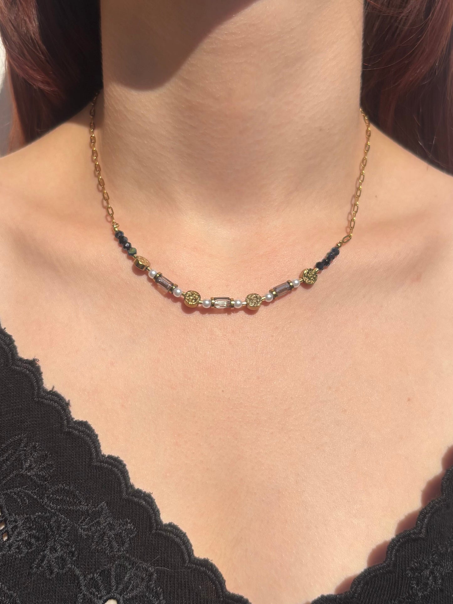 Collier Minuit Doré