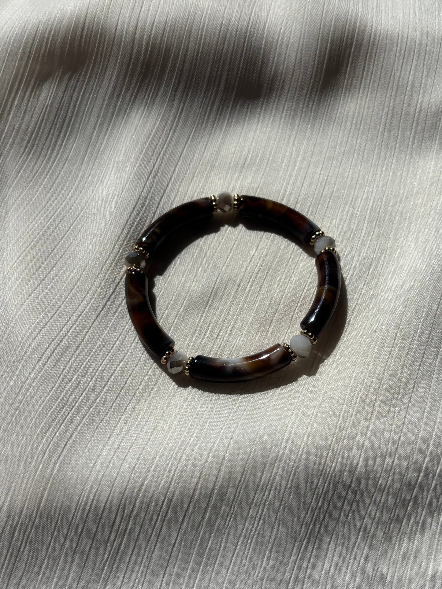 Bracelet Jonc Elastique Marron