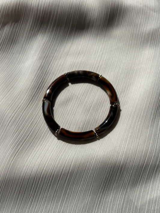 Bracelet Jonc Elastique Marron