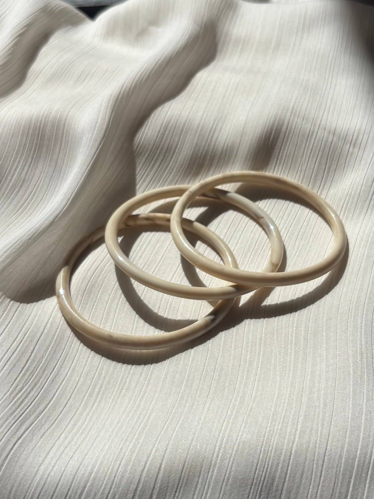 Jonc résine Beige