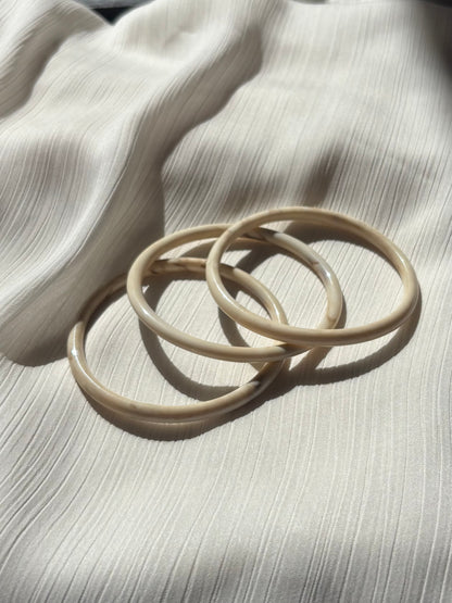 Jonc résine Beige