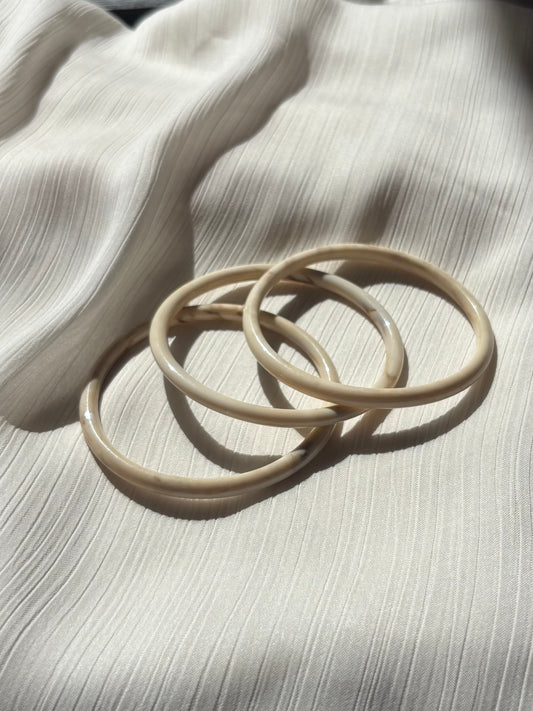 Jonc résine Beige
