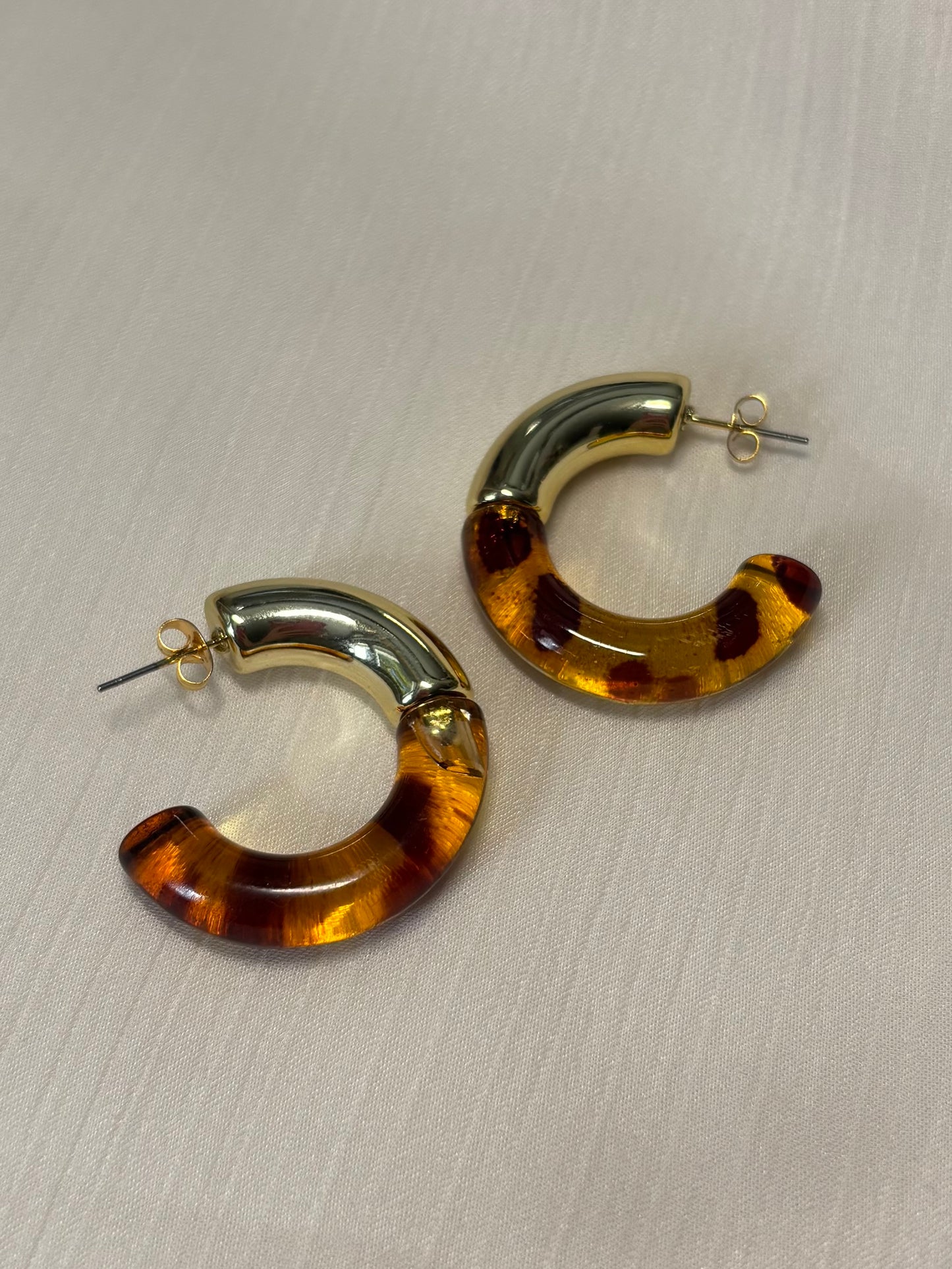 Boucles d’Oreilles Créoles Léopard