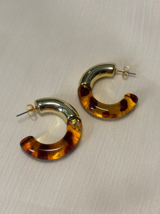 Boucles d’Oreilles Créoles Léopard