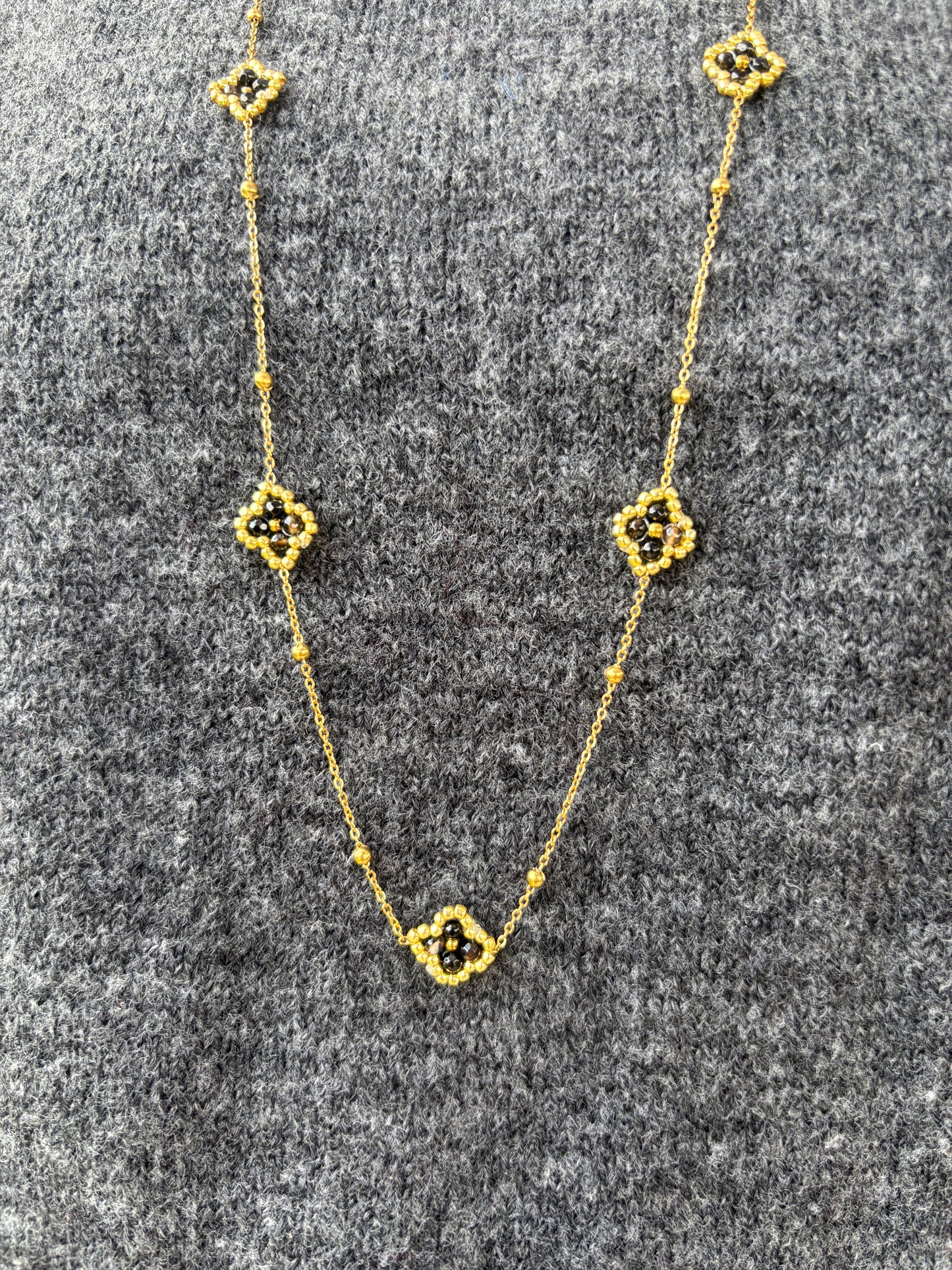 Sautoir Trèfle Noir