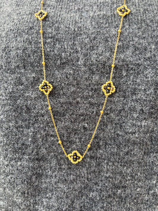 Sautoir Trèfle Noir