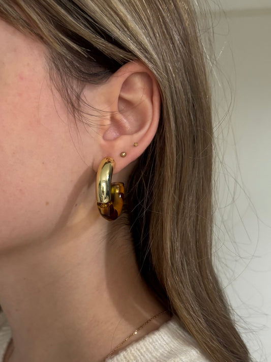 Boucles d’Oreilles Créoles Léopard