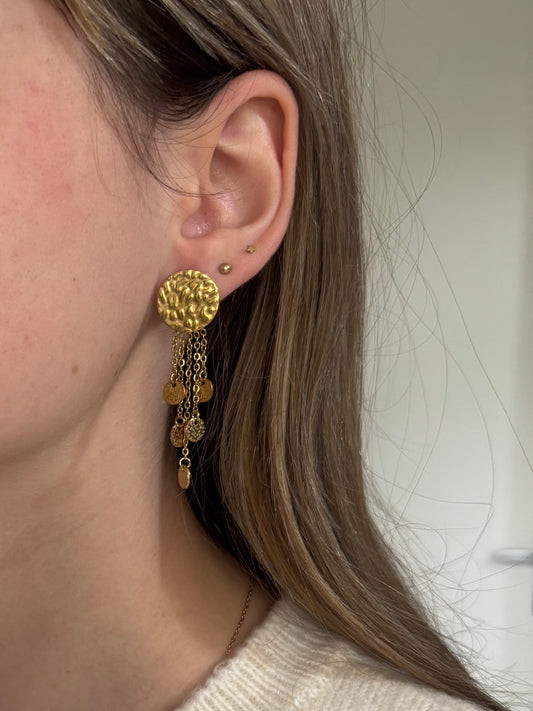 Boucles d'Oreilles Pampilles Martelées