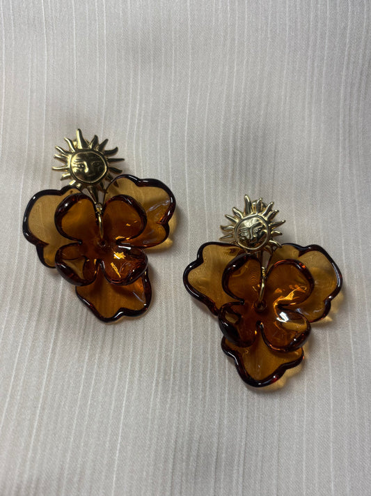 Boucles d'Oreilles Soleil d'Ambre