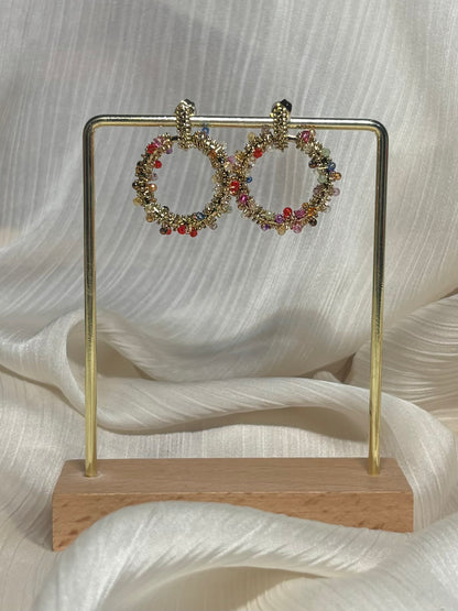 Boucles d'oreilles Perles Multicolores
