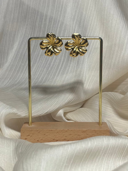 Boucles d'oreilles Fleurs Ondulées