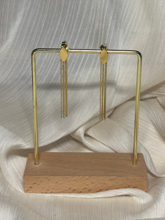 Boucles d'Oreilles Lignes Dorées