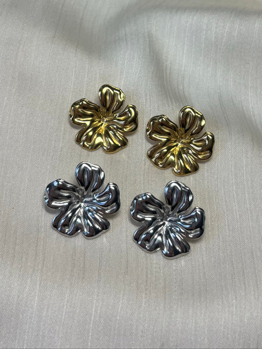 Boucles d'oreilles Fleurs Ondulées