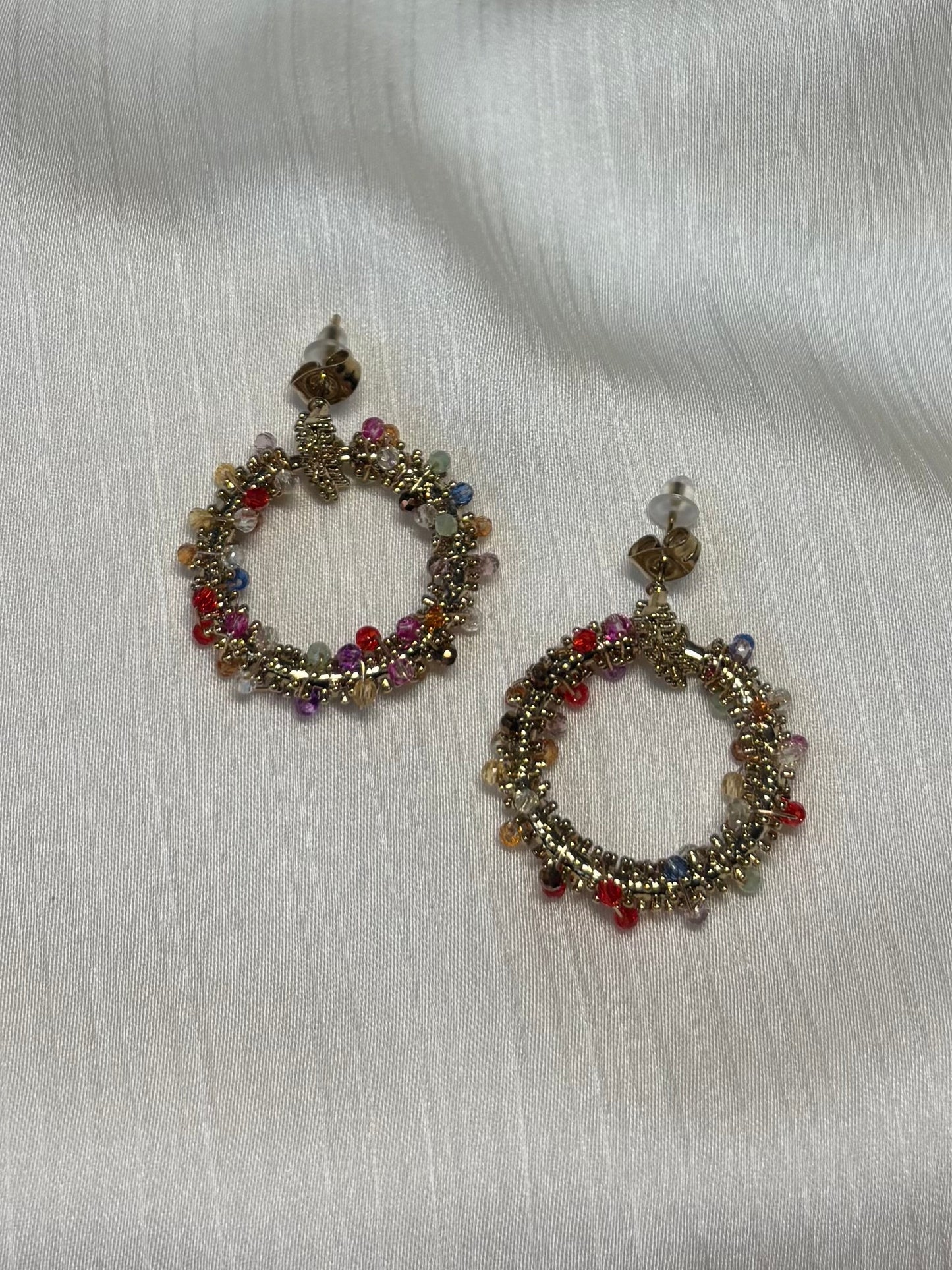 Boucles d'oreilles Perles Multicolores