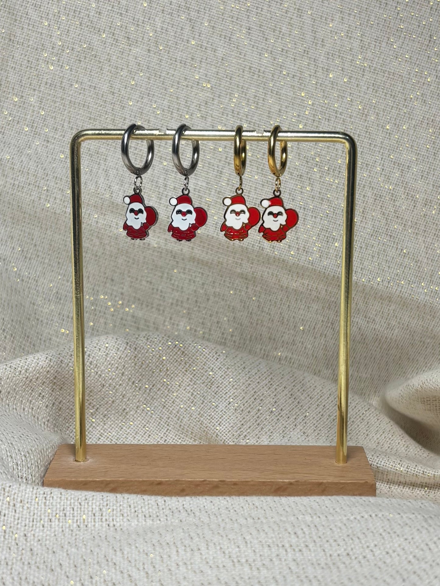 Boucles de Noël Père Noël
