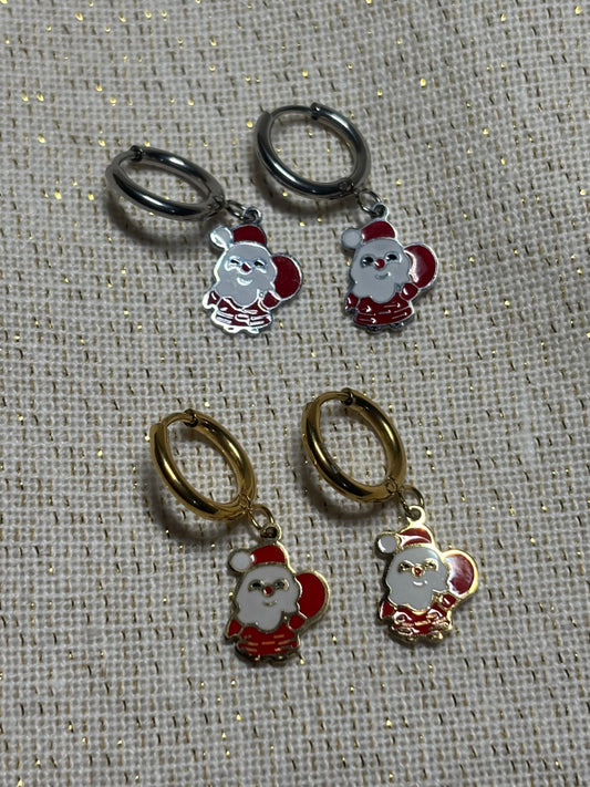 Boucles de Noël Père Noël