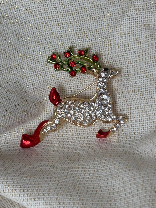 Broche Renne de Noël